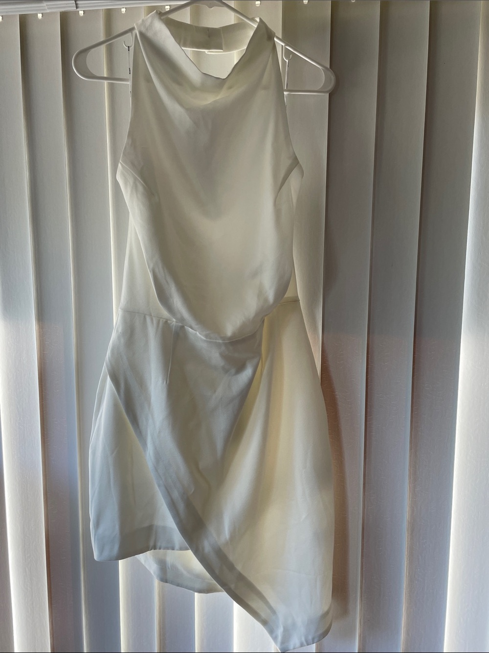 Elliatt Ivory Halter Draped Mini Dress- NWT- L